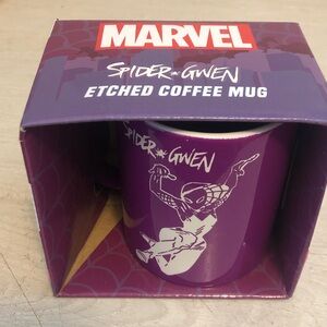 Rare Marvel Spider-Gwen Etched Coffee Mug Mother’s Day Gift Collectible NIB
